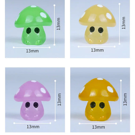 5-20PCS Mini Mushroom Elf Moss Microlandscape Decoration Miniature Luminous Mushrooms Fairy Garden Accessories Home DIY Decor