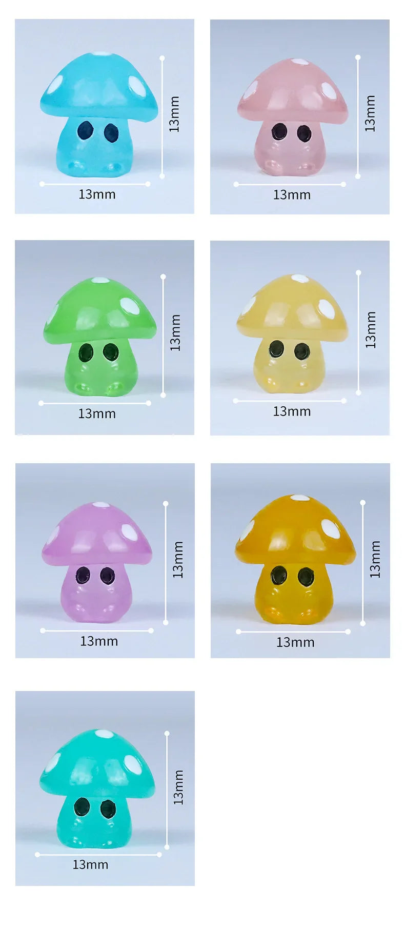 5-20PCS Mini Mushroom Elf Moss Microlandscape Decoration Miniature Luminous Mushrooms Fairy Garden Accessories Home DIY Decor