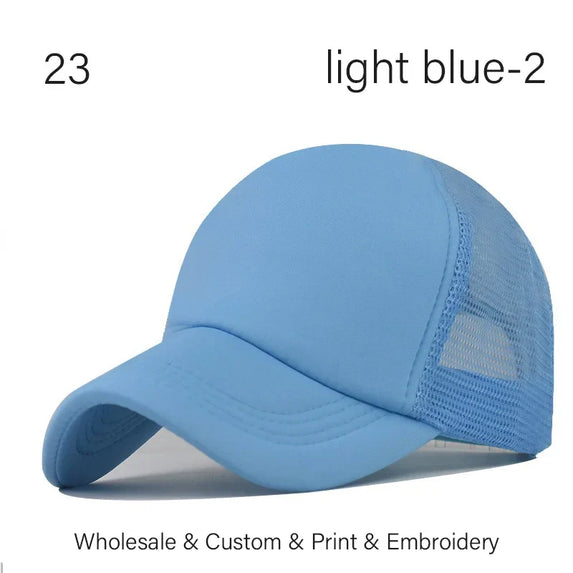 SLECKTON Custom LOGO Embroidery Baseball Cap for Women and Men DIY Print Mens Mesh Cap Fashion Summer Sun Hat Unisex Wholesale