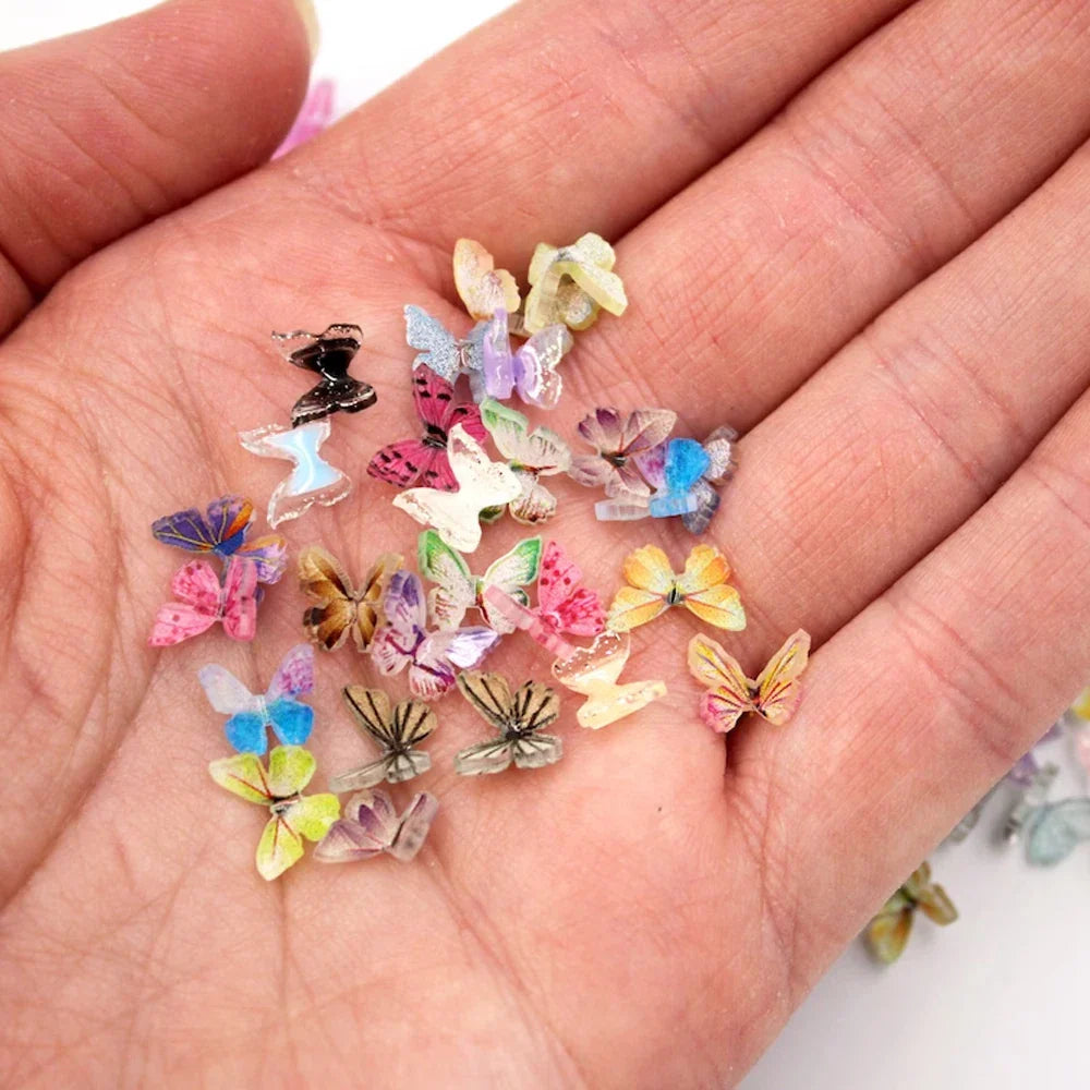 10/30/50pcs Tiny Mix Butterflies Miniature - Fairy Garden Ornament, Micro Landscape DIY Crafts Decoration