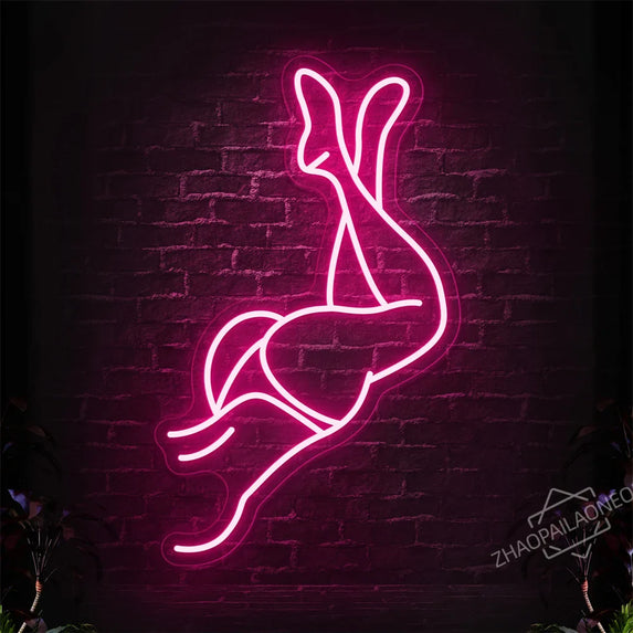 Sexy Lady Body Pink LED Neon Light Sign Wall Decor Dimmable LED Lights Bedroom Living Bar Club Decorations Game Room Party Gift