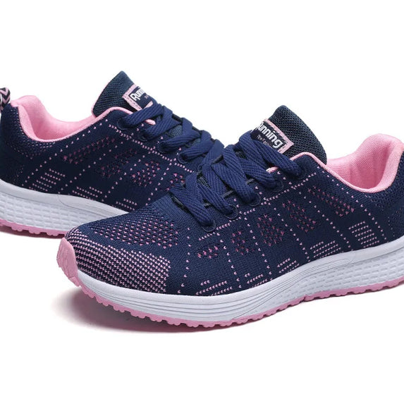 Women Casual Shoes Fashion Breathable Walking Mesh Flat Shoes Sneakers Women 2021 Gym Vulcanized Shoes White Female Footwear