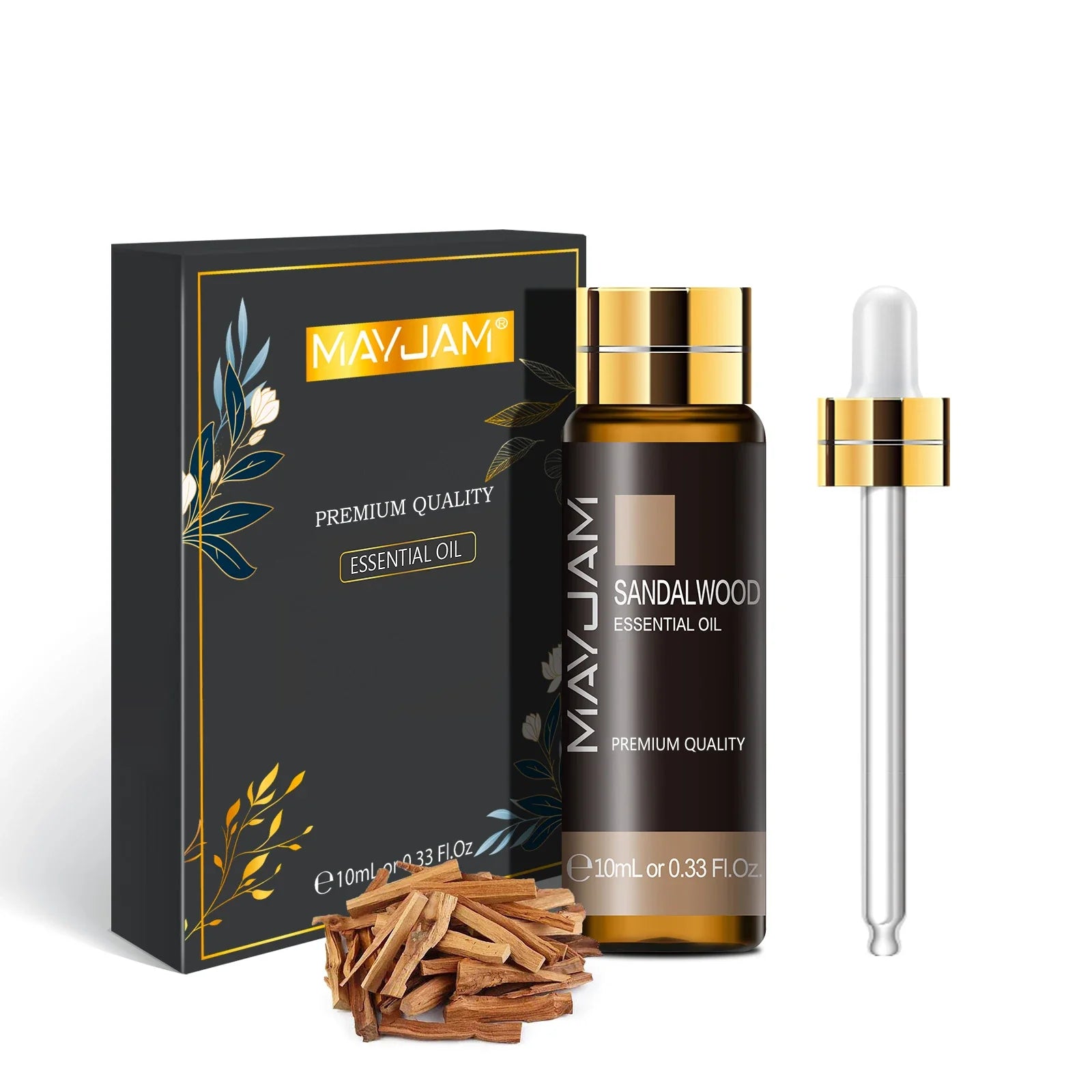 MAYJAM 10ml Pure Essential Oil Lavender Eucalyptus Vanilla Sandalwood Jasmine Bergamot Lemongrass Cinnamon Grapefruit 1pc