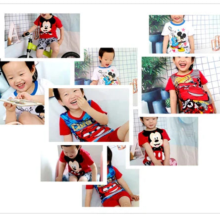 Hot Summer Pyjamas Suit Bass Lightyear Tigger Woody Alien kids Sleepwear Boys Pijamas Cotton Nightwear Clothes Pajamas Sets