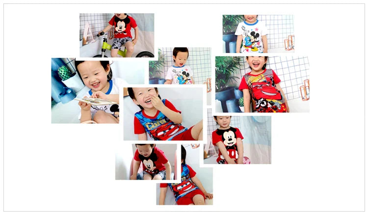 Hot Summer Pyjamas Suit Bass Lightyear Tigger Woody Alien kids Sleepwear Boys Pijamas Cotton Nightwear Clothes Pajamas Sets