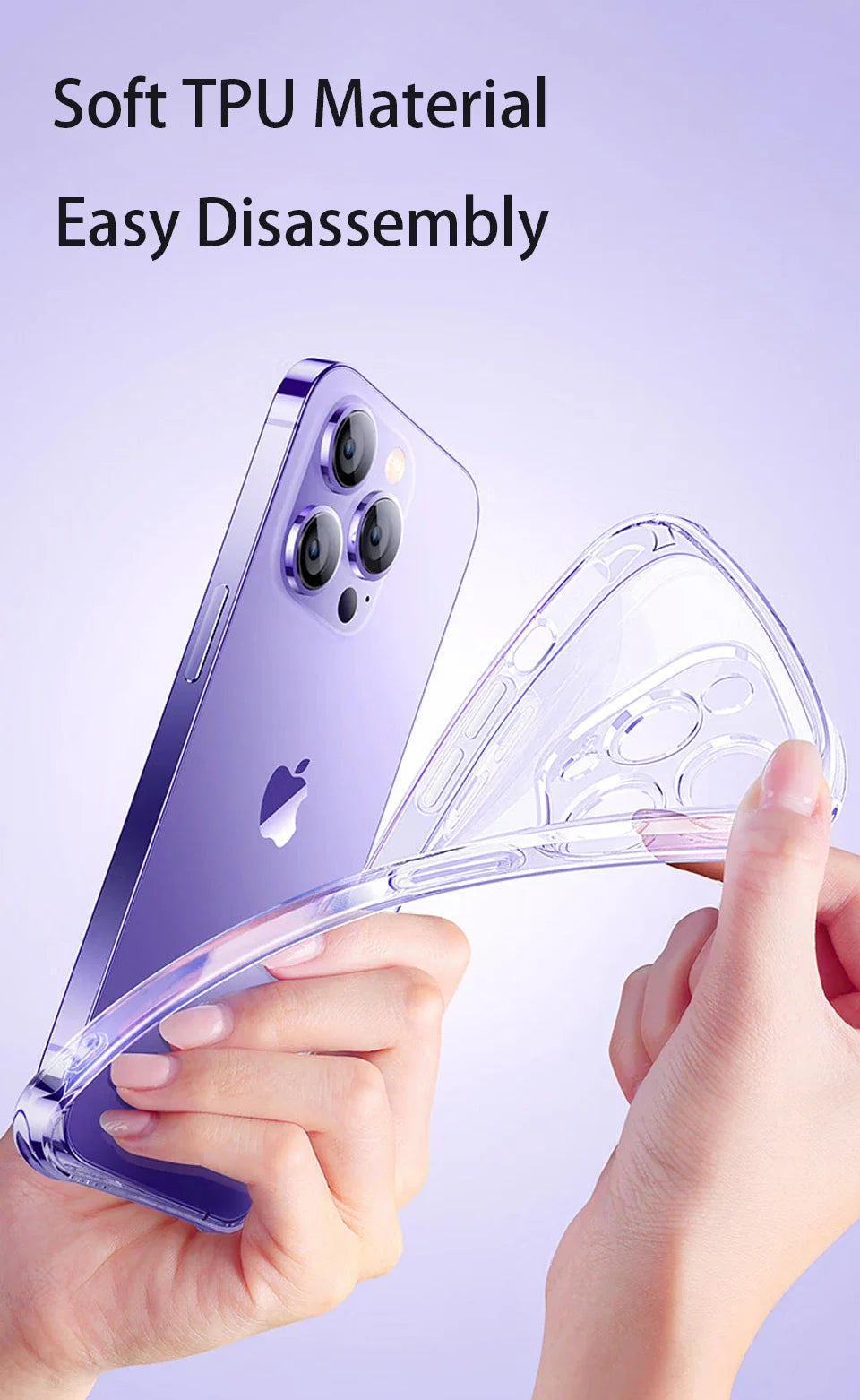Clear Phone Case For iPhone 14 11 12 13 15 Pro Max Silicone Soft For iPhone XS Max XR X 8 7 6 Plus Transparent Back Cover Case