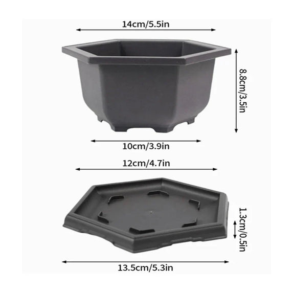Flowerpots Imitation Purple Clay Succulent Plants Pots Outdoor Garden Landscape Bonsai Pot Trays Rectangular Square Planter