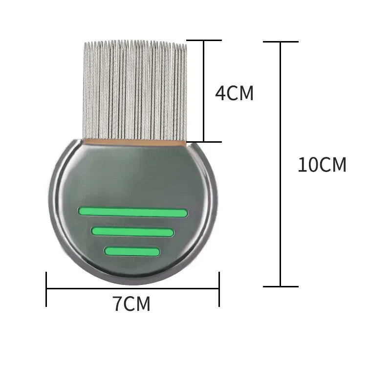 Stainless Steel Metal Teeth Head Lice Comb Remove Nits, Lice, and Fleas Comb for Pet Adults and Children Hair