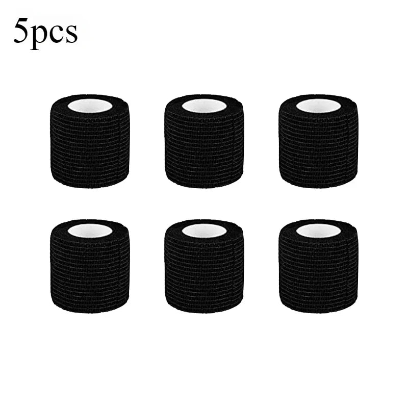 5/10/15/20 Black Tattoo Grip Bandage Cover Wraps Tapes Nonwoven Waterproof Self Adhesive Finger Protection Tattoo Accessories