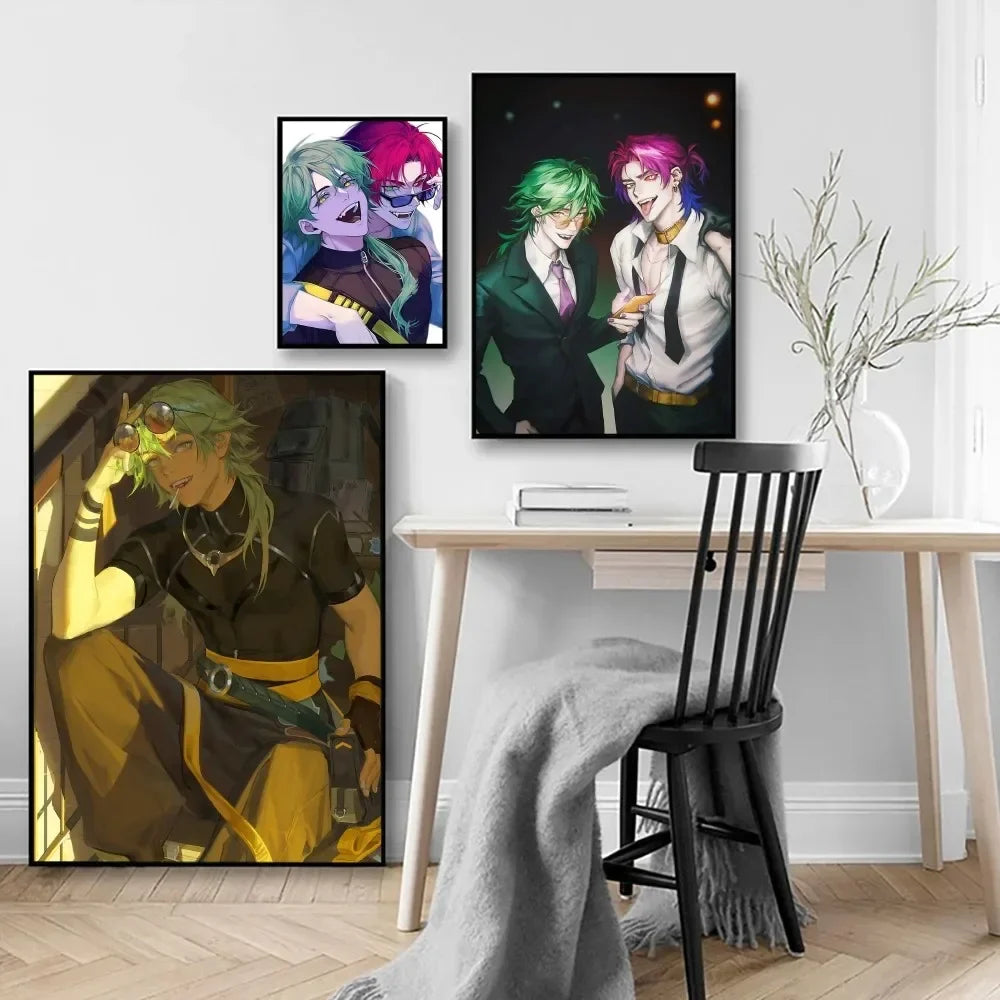 E-EZREAL Poster Kraft Club Bar Paper Vintage Posters Wall Art Painting Bedroom Study Stickers