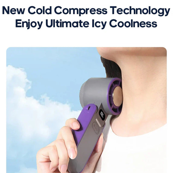 KINSCOTER Outdoor Foldable Portable Handheld Fan Mini Cooling Rechargeable 3600mAh 100-level Free Control High Speed Turbo Fan