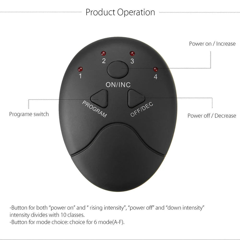 Abdomen Muscle Stimulator Portable Abdominal Training Device 6 Modes Wireless Workout Equipment for Fitness
