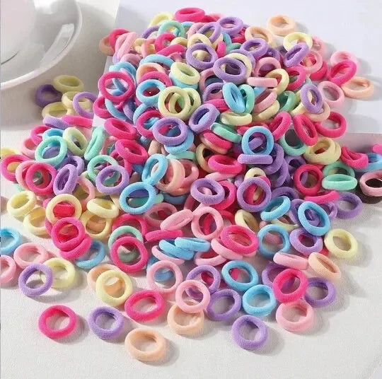 100/300/500pcs Girls Elastic Hair Bands Children Ponytail Hold Hair Tie Rubber Band Scrunchie Kids Hair Accessories for women