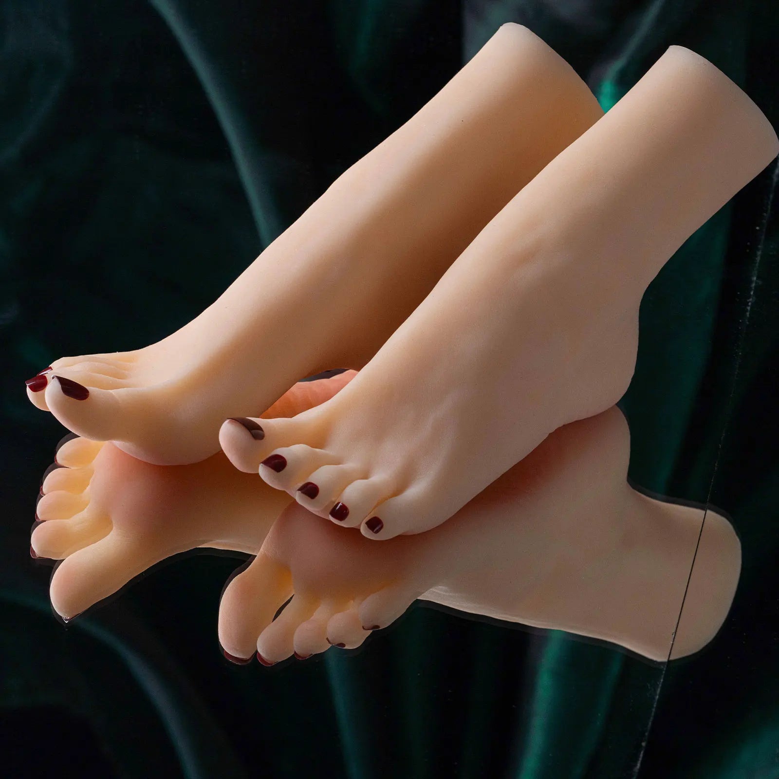 Silicone Feet Model Realistic Fake Foot Female Mannequin Display Jewerly Sandal Shoe Sock Art Sketch Nail TG ONE 3713