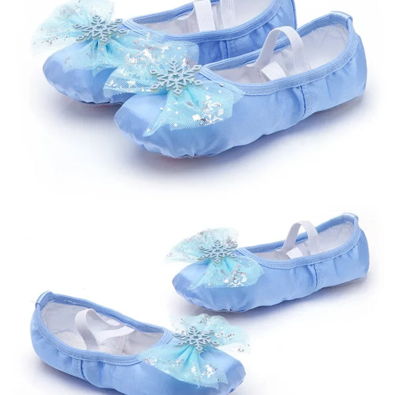 Lovely Princess Dance Soft Soled Ballet Shoe Children Girls Cat Claw Chinese Ballerina Exercises Shoes