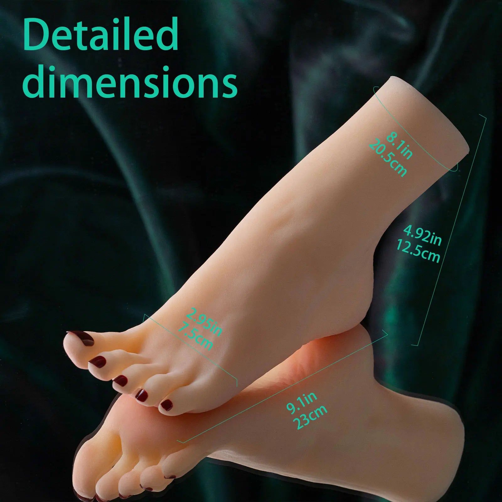 Silicone Feet Model Realistic Fake Foot Female Mannequin Display Jewerly Sandal Shoe Sock Art Sketch Nail TG ONE 3713