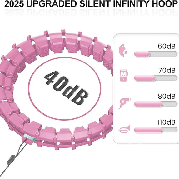 65" Weighted Hula Hoop - 2-in-1 Waist & Ab Workout