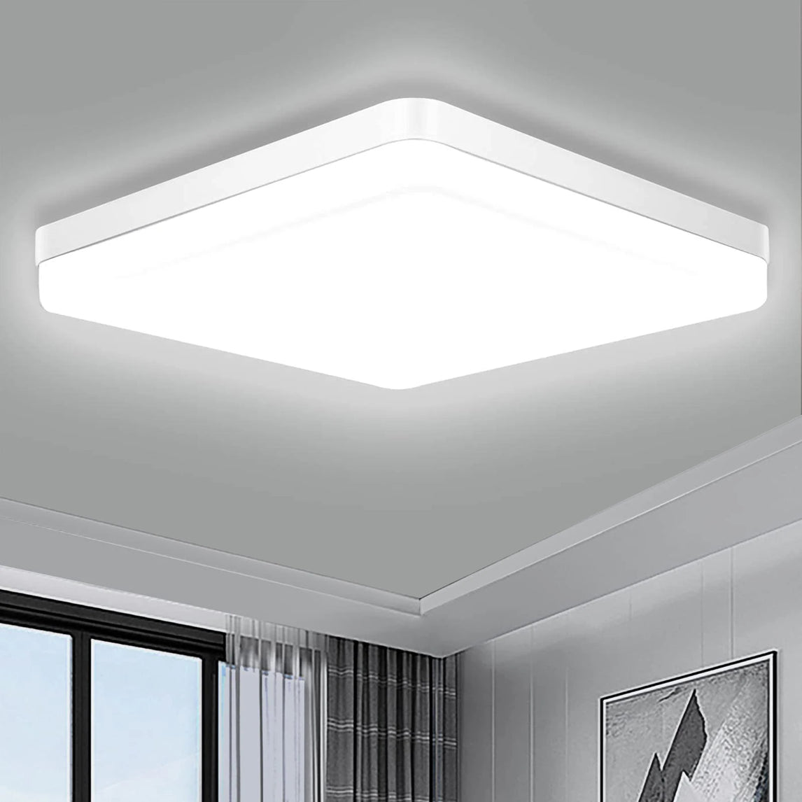 IRALAN Square Led ceiling lamp bedroom lighting Neutral white cold white warm white 48W 36W 24W 18W led ceiling light room