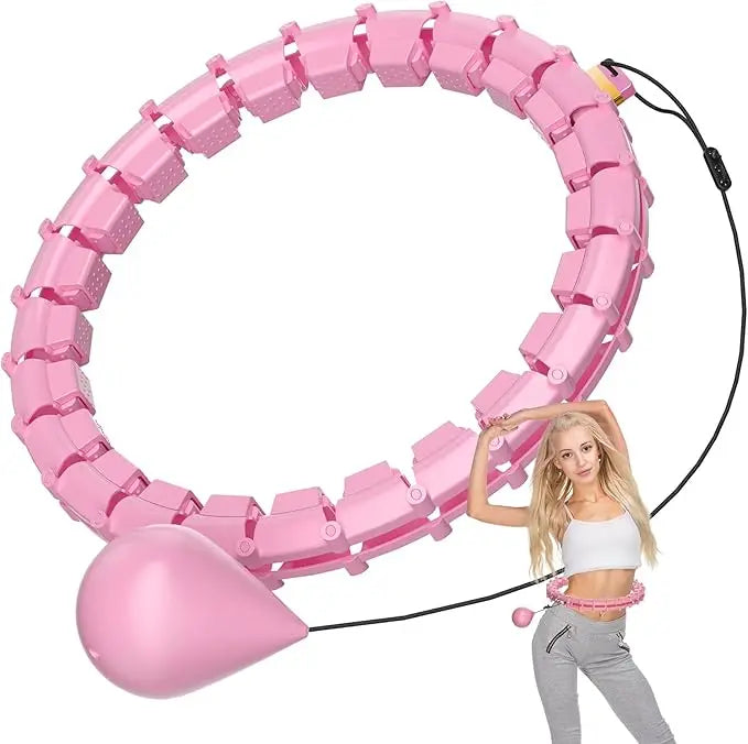 65" Weighted Hula Hoop - 2-in-1 Waist & Ab Workout
