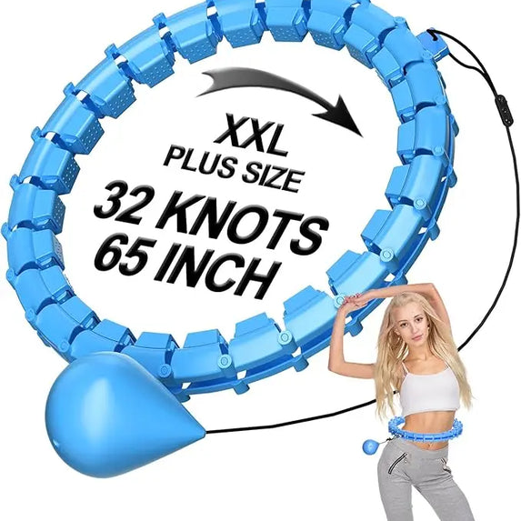 65" Weighted Hula Hoop - 2-in-1 Waist & Ab Workout