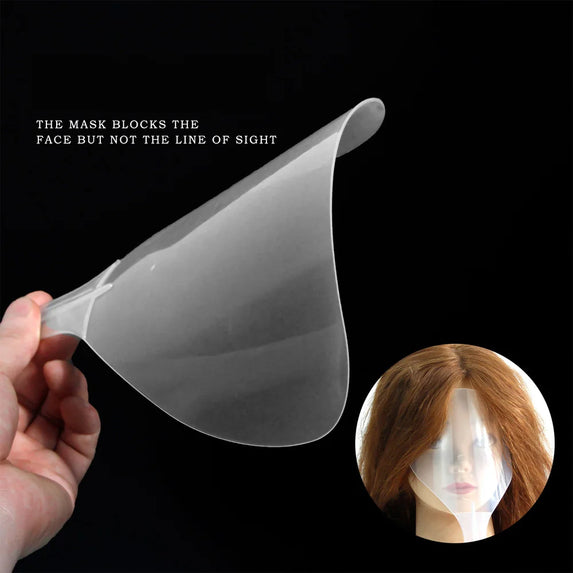 Barber Clear Plastic Hairspray Face Shield Hair Cut Pads Hair Salon Hairdressing Water Proof Spray Shields for Face Eyes Protect