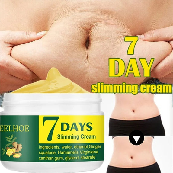7 Days Weight Loss Cream Ginger Dissolve Fat Abdominal Arms Legs Body Slimming Massage Firming Cream Men Women Fat Burning 30g