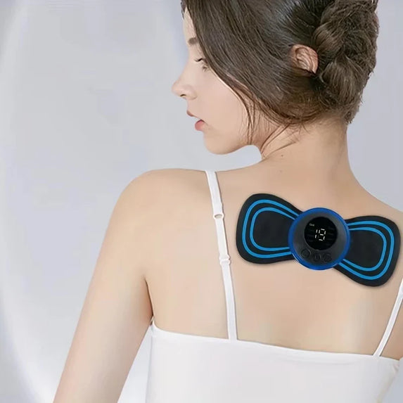 8 Modes Rechargeable Neck Massager with Remote Control EMS Low Frequency Pulse Massager For Muscle Relaxation Relief The Pain