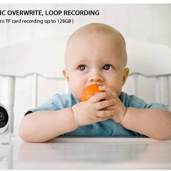 Fuers 5MP WiFi Camera Tuya Smart Home Indoor Wireless IP Surveillance Camera AI Detect Automatic Tracking Security Baby Monitor