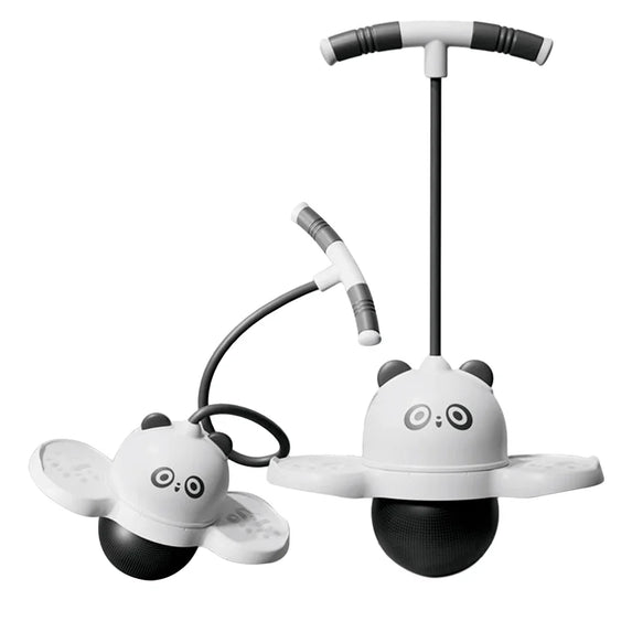 Panda Jumping Ball Exercise Balance Help Grow Tall Fitness Exercise Elastic Ball with Handle Outdoor Fun Bouncing Equipment