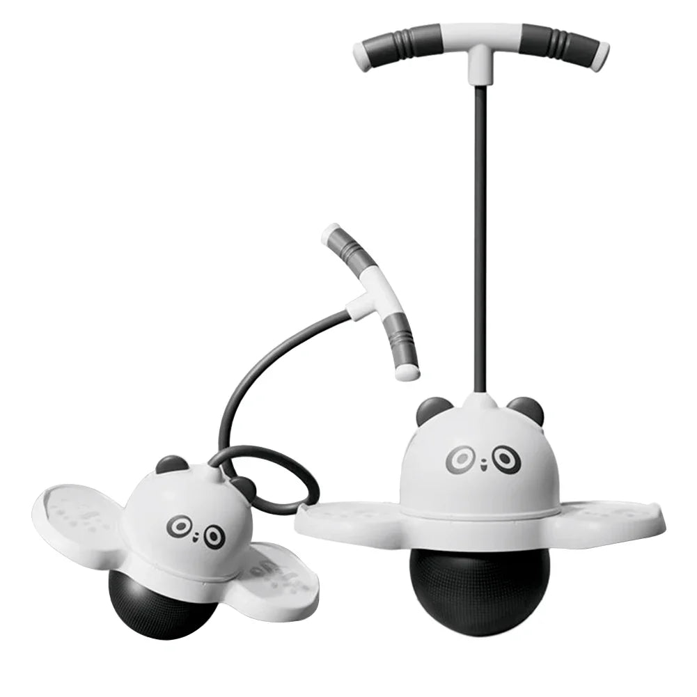 Panda Jumping Ball Exercise Balance Help Grow Tall Fitness Exercise Elastic Ball with Handle Outdoor Fun Bouncing Equipment