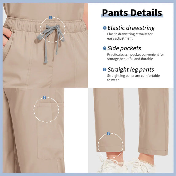 Anti Wrinkle Washable Soft Hospital Uniform Hot Sale Pet Vet Nurse Scrub Set Women Medical Scrubs Sets Women Medical Accessories