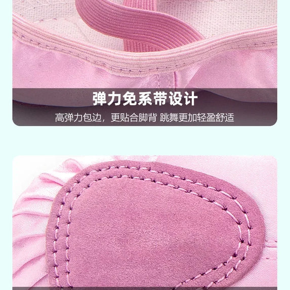 Lovely Princess Dance Soft Soled Ballet Shoe Children Girls Cat Claw Chinese Ballerina Exercises Shoes