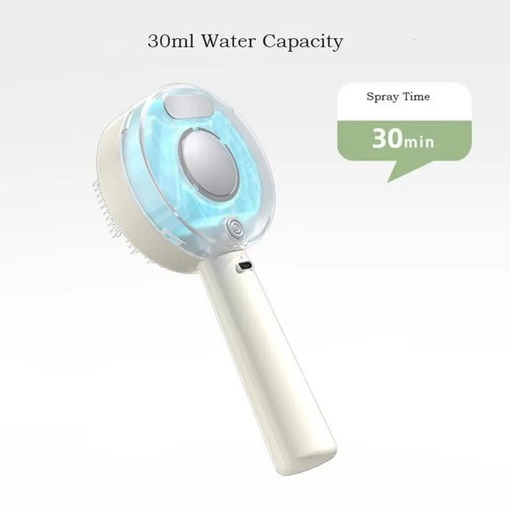 Anti-Static Pet Spray Hair Comb Massaging Demating Cat Steamy Shedding Brush Removes Loose Fur One-click Cleaning Button