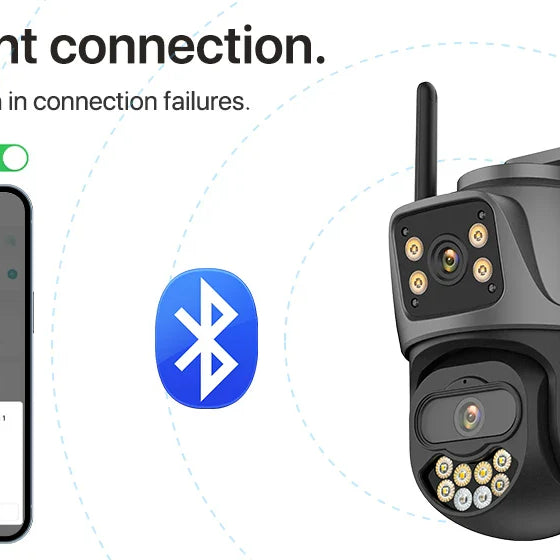 External Wifi PTZ Camera Dual Lens 4K 8MP HD Outdoor IP Camera 4MP Auto Tracking Security Protection CCTV Surveillance iCsee P2P