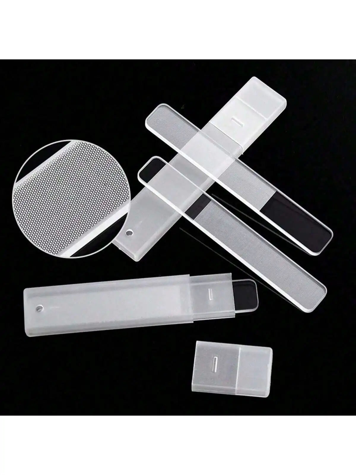 3pcs Nano Glass Nail Files Professional Sanding Polishing Files Transparent Nail File Grinding Equipment Manicure Art Tools