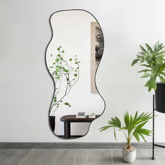 47.2"x21.6" Irregular Mirrors Asymmetrical Wall Mirror Modern Unique Shape Mirror