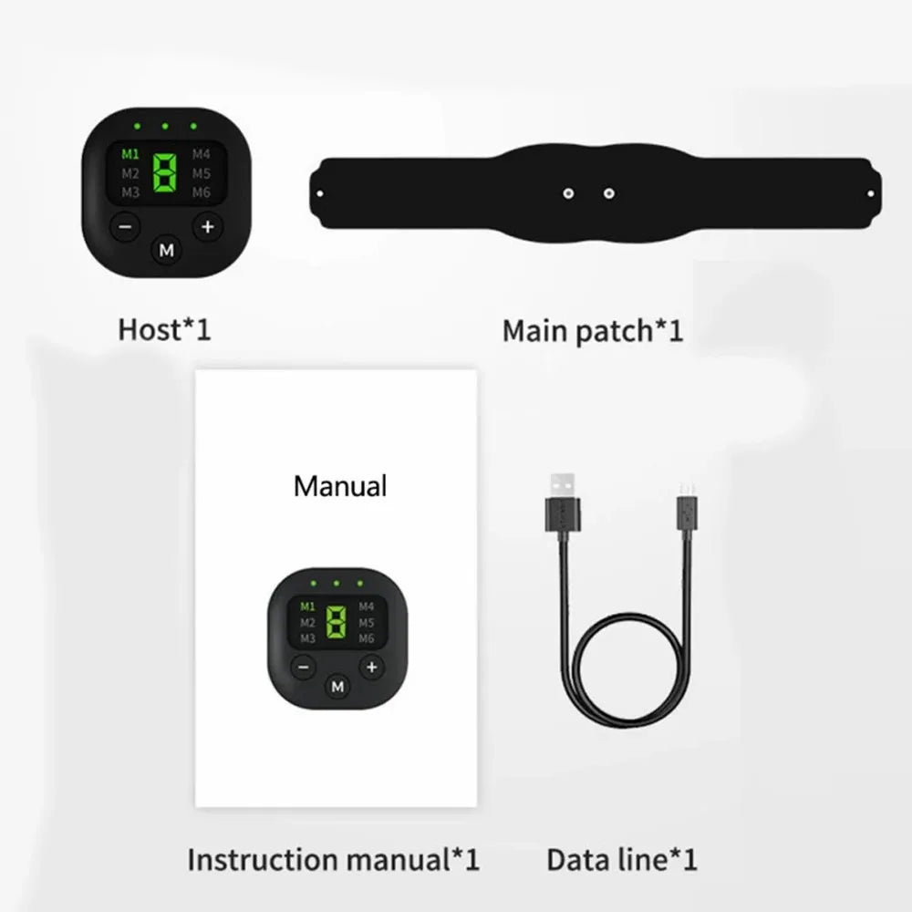 1pcs EMS Eletric Muscle Stimulator Abdominal Trainer 6 Modes Slimming Belt Vibrators Sports Equipment Massager For Body