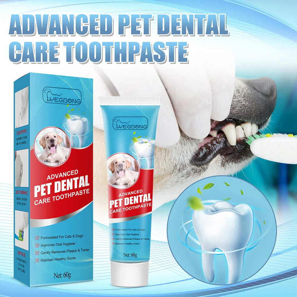 60g Cat Edible Toothpaste Remove Tartar Puppy Kitten Dog Cat Toothpaste Teeth Cleaning Dog Cat Edible Toothpaste Pet Accessories