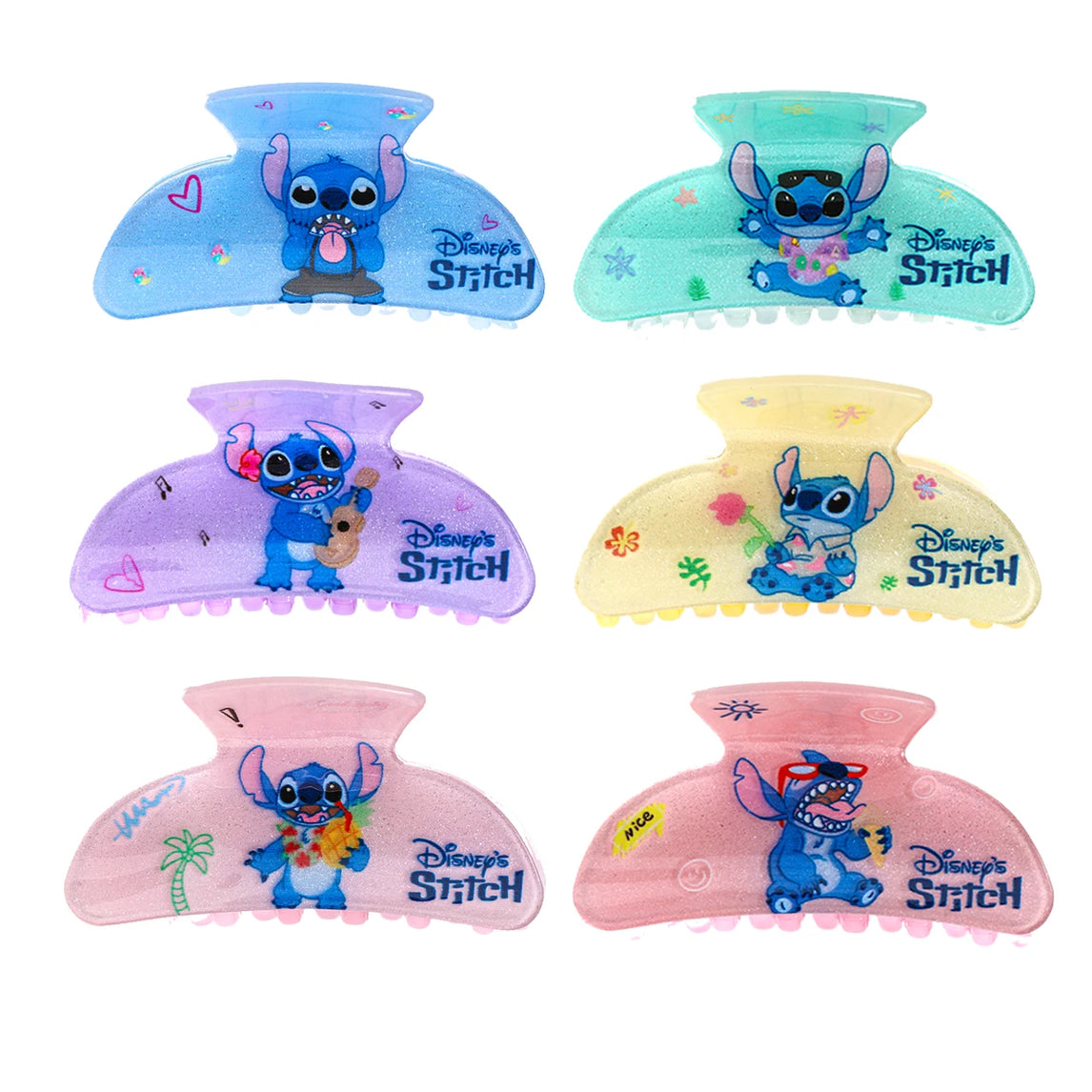 Disney Stitch Girl's acrylic hair claw clip sewn hair clip shark hair accessory stitch clip girl's birthday christmars gift