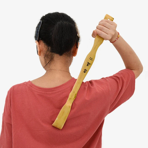 Durable Bamboo Massager Back Scratcher Wooden Body Roller Stick Backscratcher Wooden Scratching Backscratcher Massager