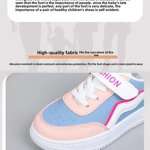 Girl's Fashion Non-slip Sneakers Purple New Casual Shoes Students Running Shoes Kids Children Girls Breathable Outdoor Shoes