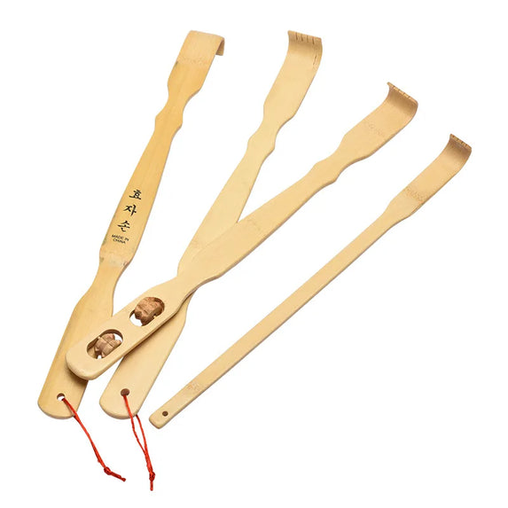 Durable Bamboo Massager Back Scratcher Wooden Body Roller Stick Backscratcher Wooden Scratching Backscratcher Massager