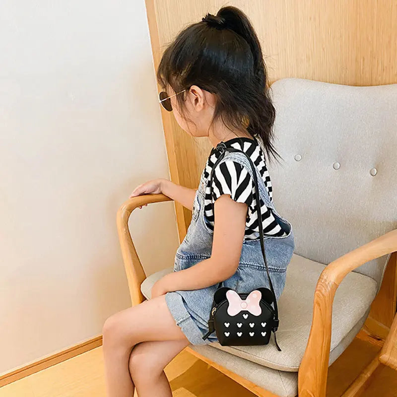 Women Fashion Cute Cartoon Mini Bag Portable Travel Crossbody Bag Simple Adjustable Shoulder Bag