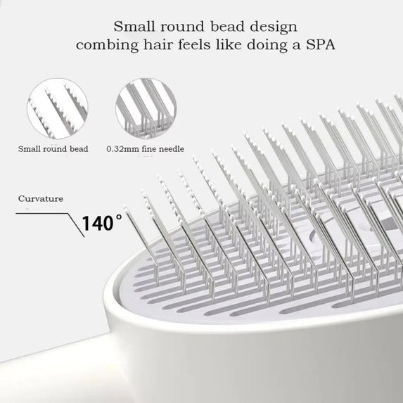Anti-Static Pet Spray Hair Comb Massaging Demating Cat Steamy Shedding Brush Removes Loose Fur One-click Cleaning Button