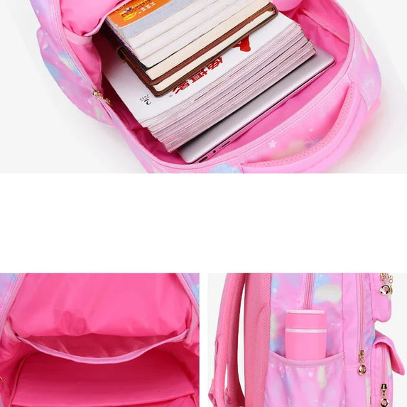 Children Girl Backpack School Bag Pink For Kid Child Teenage Schoolbag Primary Kawaii Cute Waterproof
