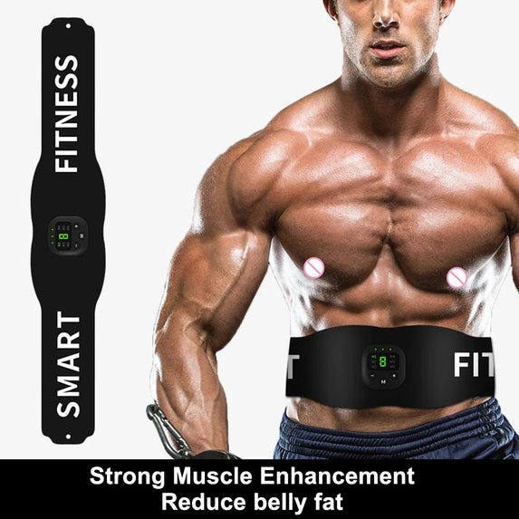 EMS Muscle Stimulator Belly Weight Loss Smart Slimming Waist Band Exercise Massager Body Shaping 19 Modes Gym Fitness Equiment