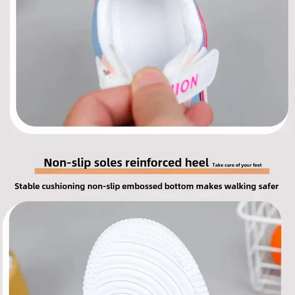 Girl's Fashion Non-slip Sneakers Purple New Casual Shoes Students Running Shoes Kids Children Girls Breathable Outdoor Shoes