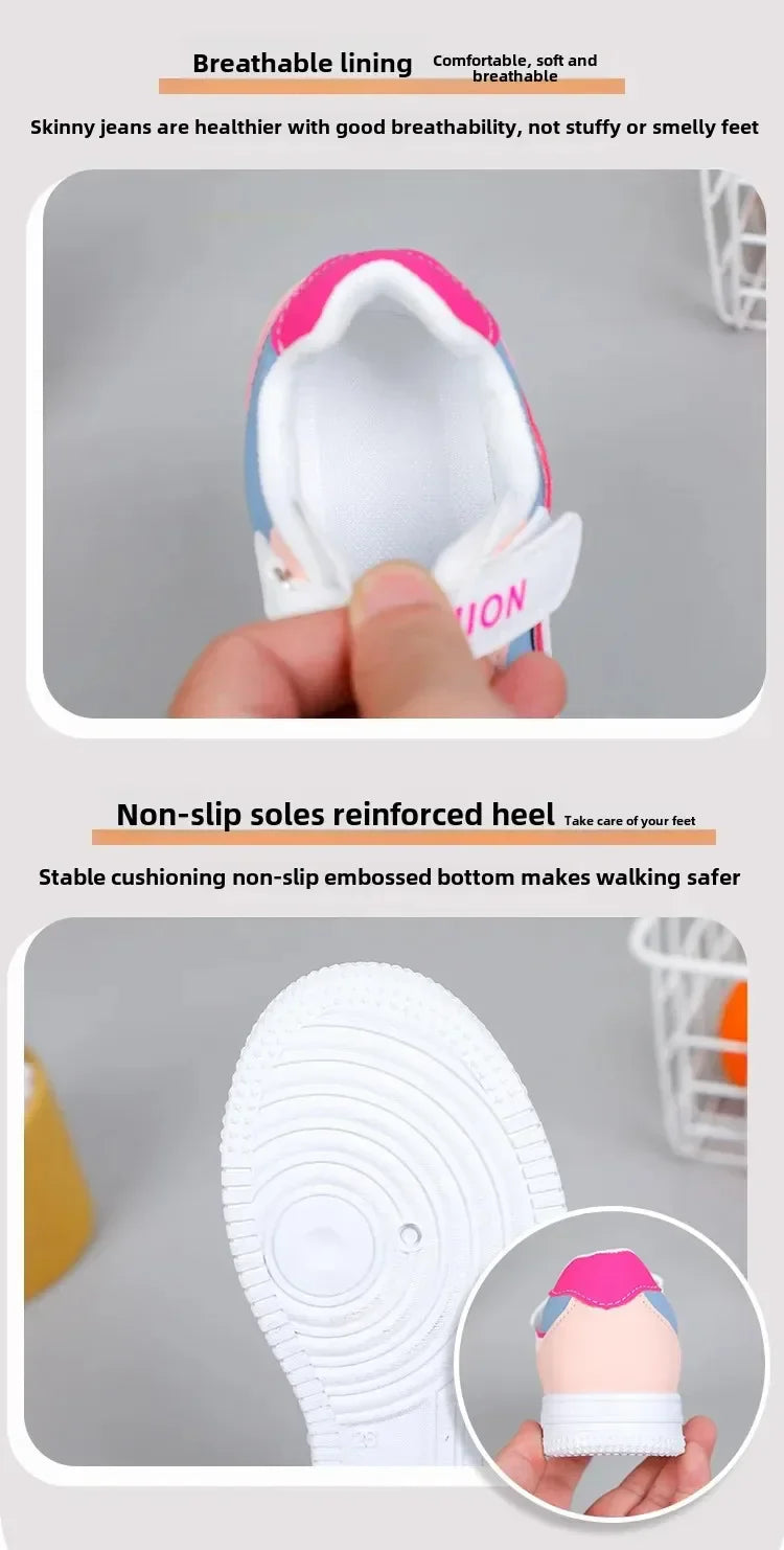 Girl's Fashion Non-slip Sneakers Purple New Casual Shoes Students Running Shoes Kids Children Girls Breathable Outdoor Shoes