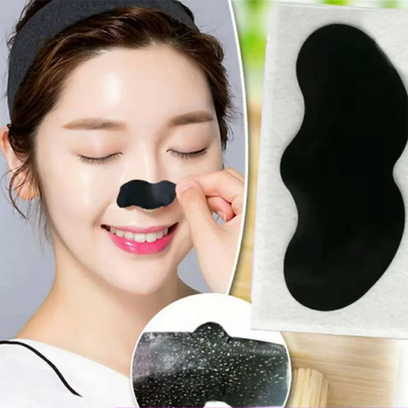 10 Pcs Bamboo Charcoal Blackhead Removal Nasal Patch Remove Acne Peel-off Nasal Strips Nose Spot Sticker Face Pore Cleaner Mask
