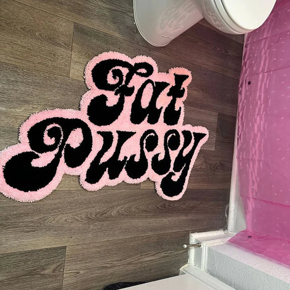 Fat Pussy Pattern Carpet Garage Living Room Kitchen Simple Housewarming Gift Imitation Cashmere Non-slip Decorative Carpet